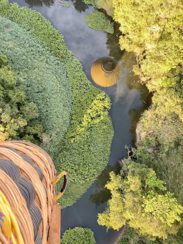 Vista do alto do balão